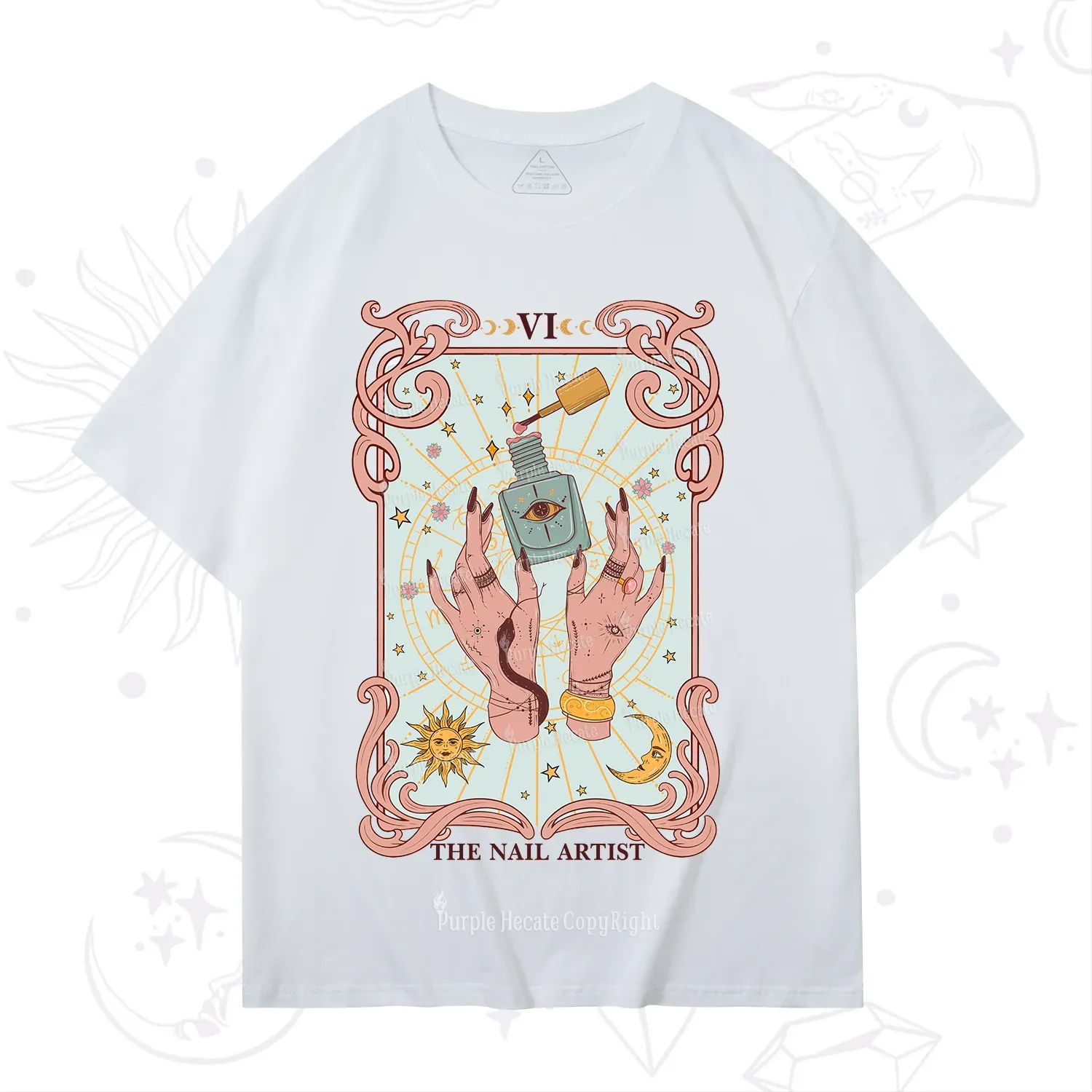 Purplehecate The Nail Artist Tarot T-Shirt
