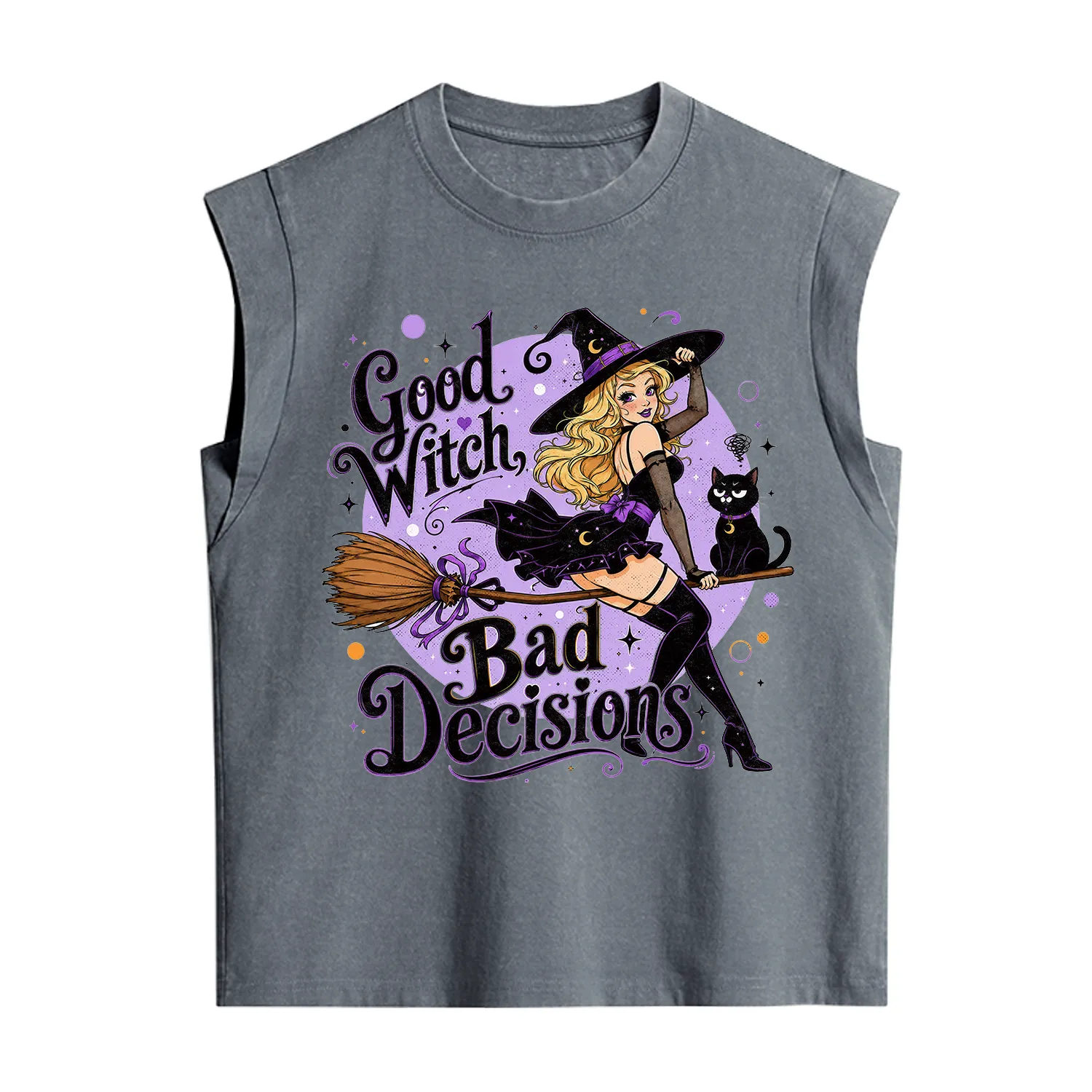 Purplehecate Good Witch Bad Decisions Vintage Washed Tank