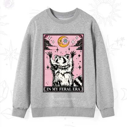 Purplehecate The In My Feral Era Tarot Raccoon Sweatshirt