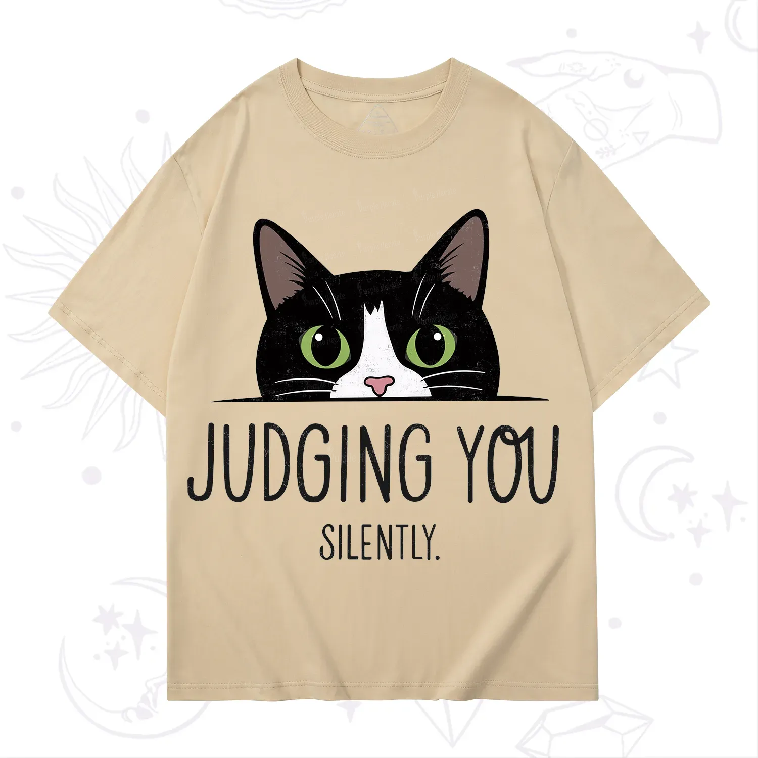 Purplehecate Cute Cat Judging You Silently T-Shirt