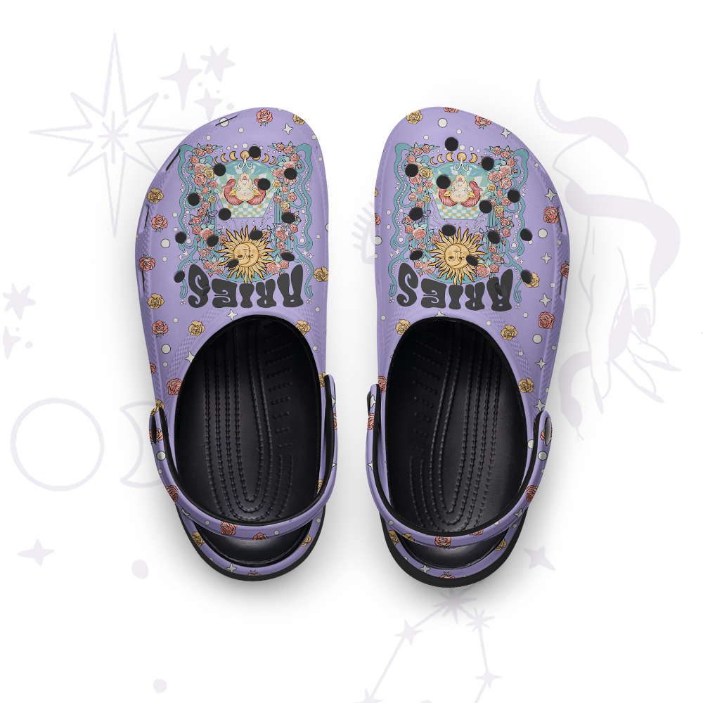 Purplehecate Aries Spirit Zodiac Rubber Clogs