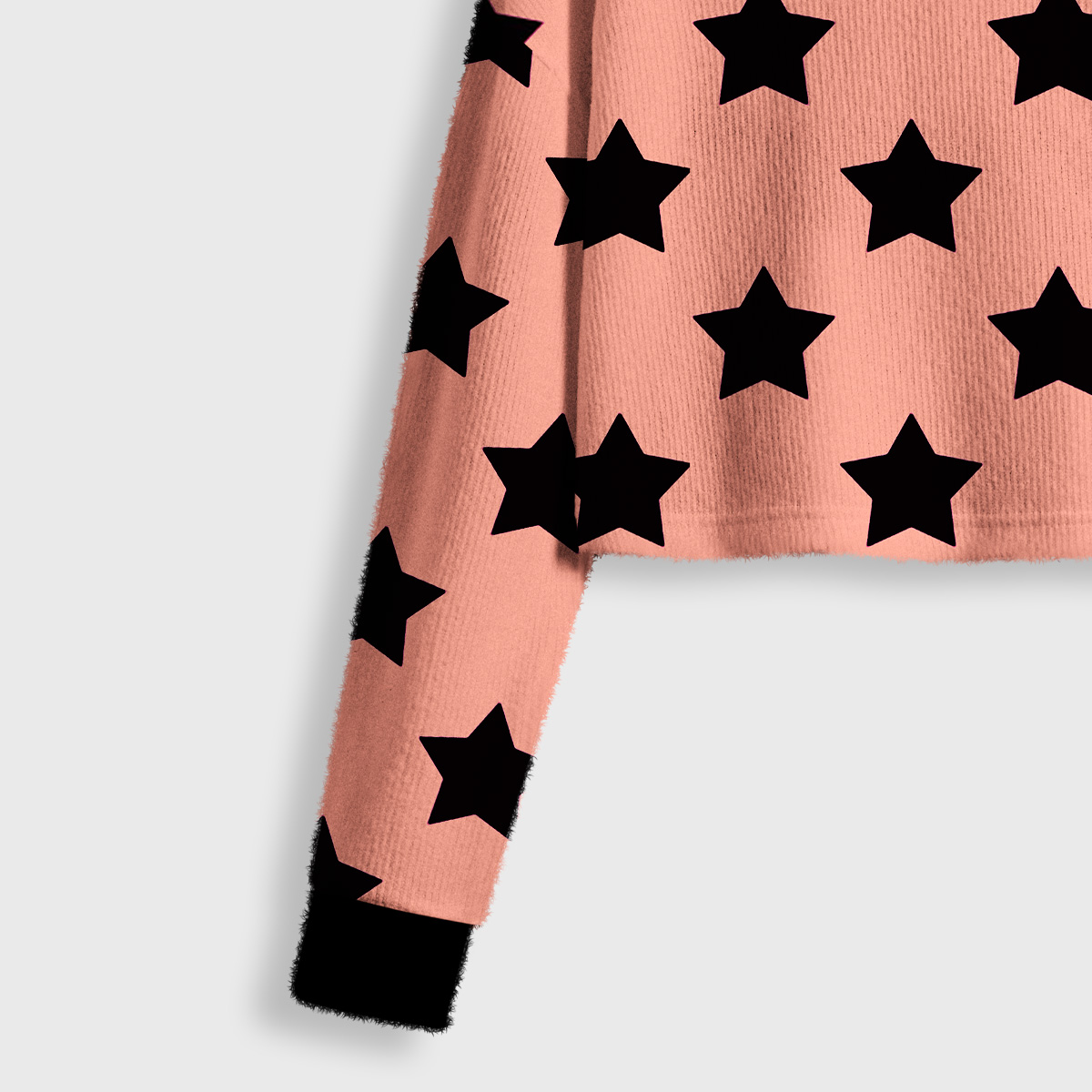 Purplehecate Leo Spirit Zodiac Crop Fuzzy Ugly Sweatshirt