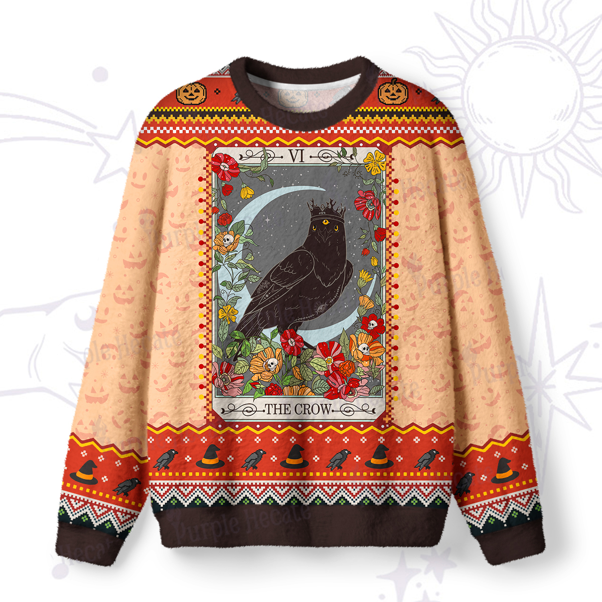 Purplehecate The Crow Tarot Ugly Halloween Sweatshirts