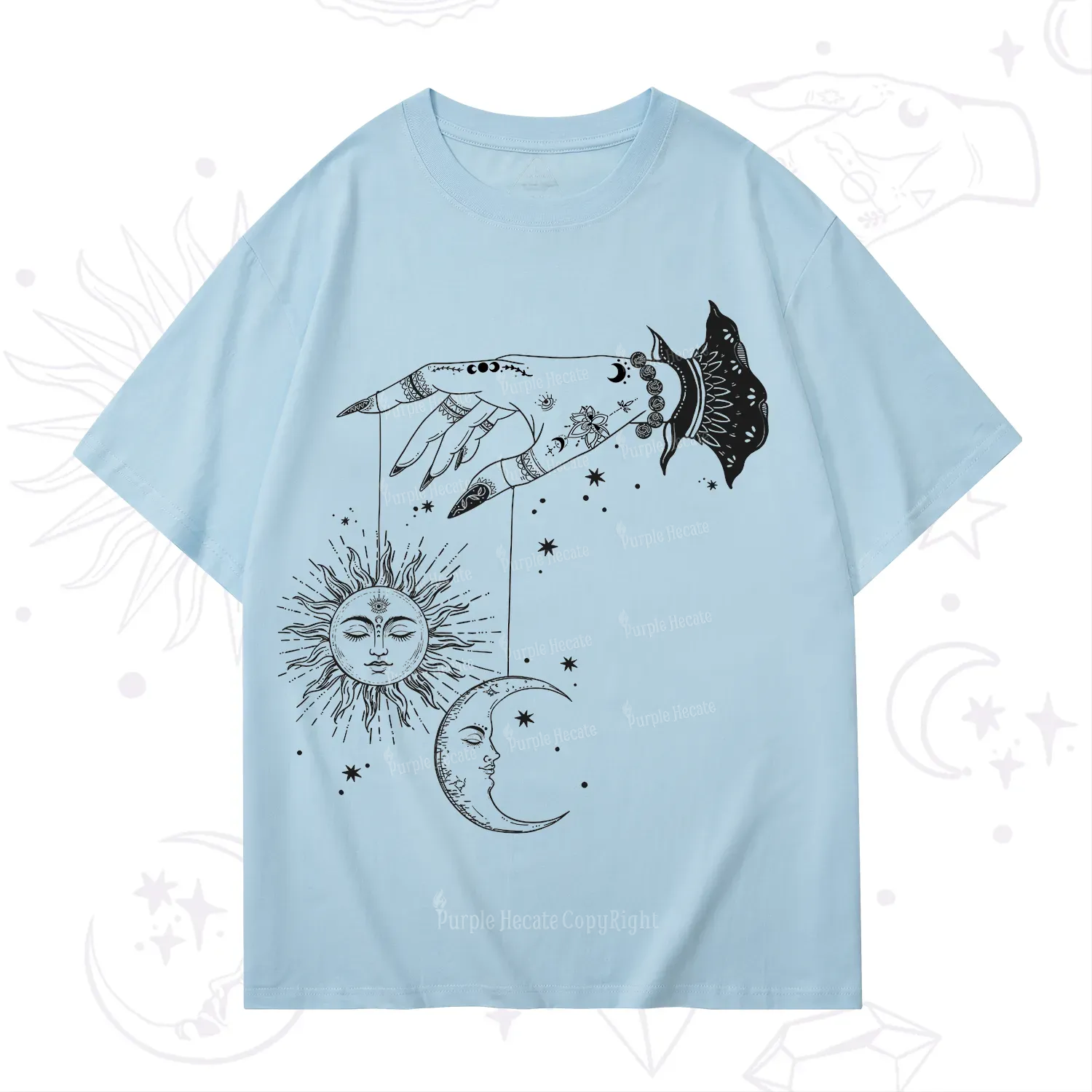 Purplehecate Witch's Sun and Moon T-Shirt