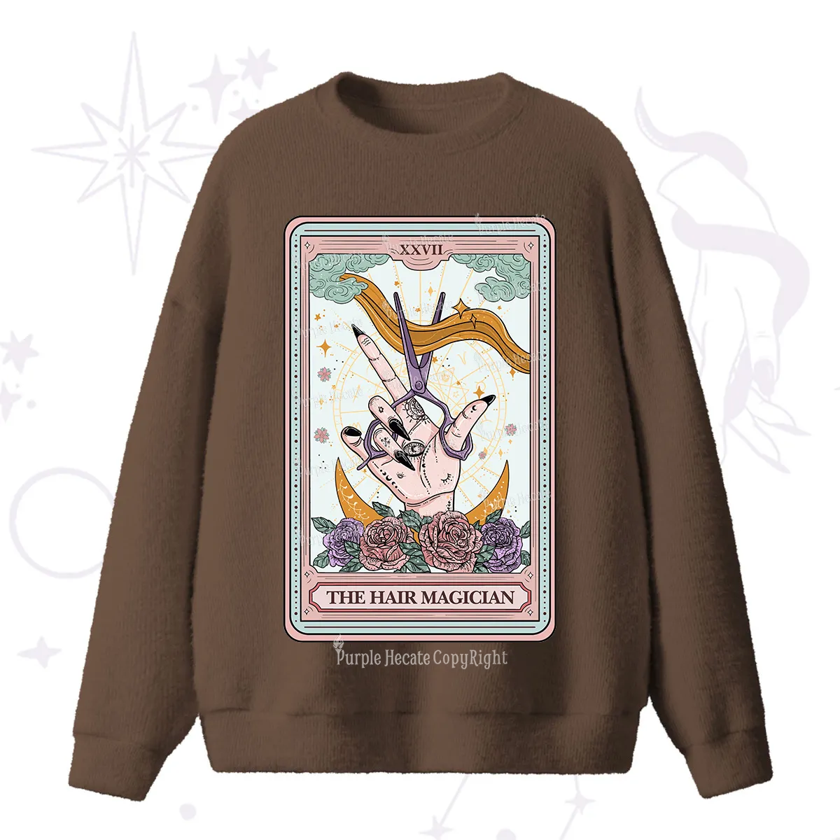 Purplehecate The Hair Magician Tarot Fuzzy Ugly Sweater