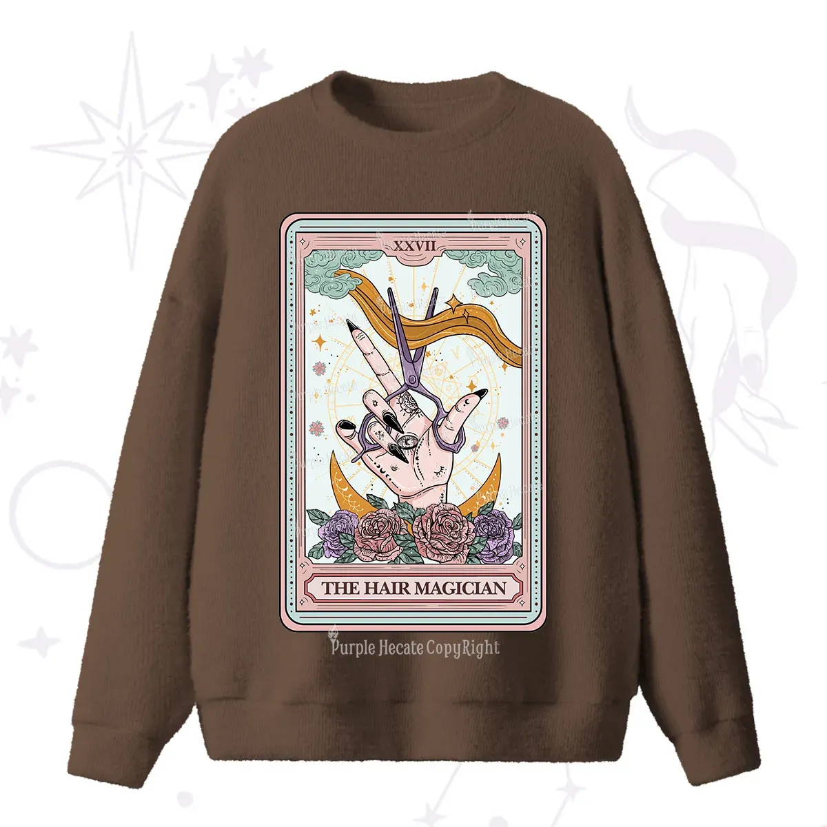 Purplehecate The Hair Magician Tarot Fuzzy Ugly Sweater