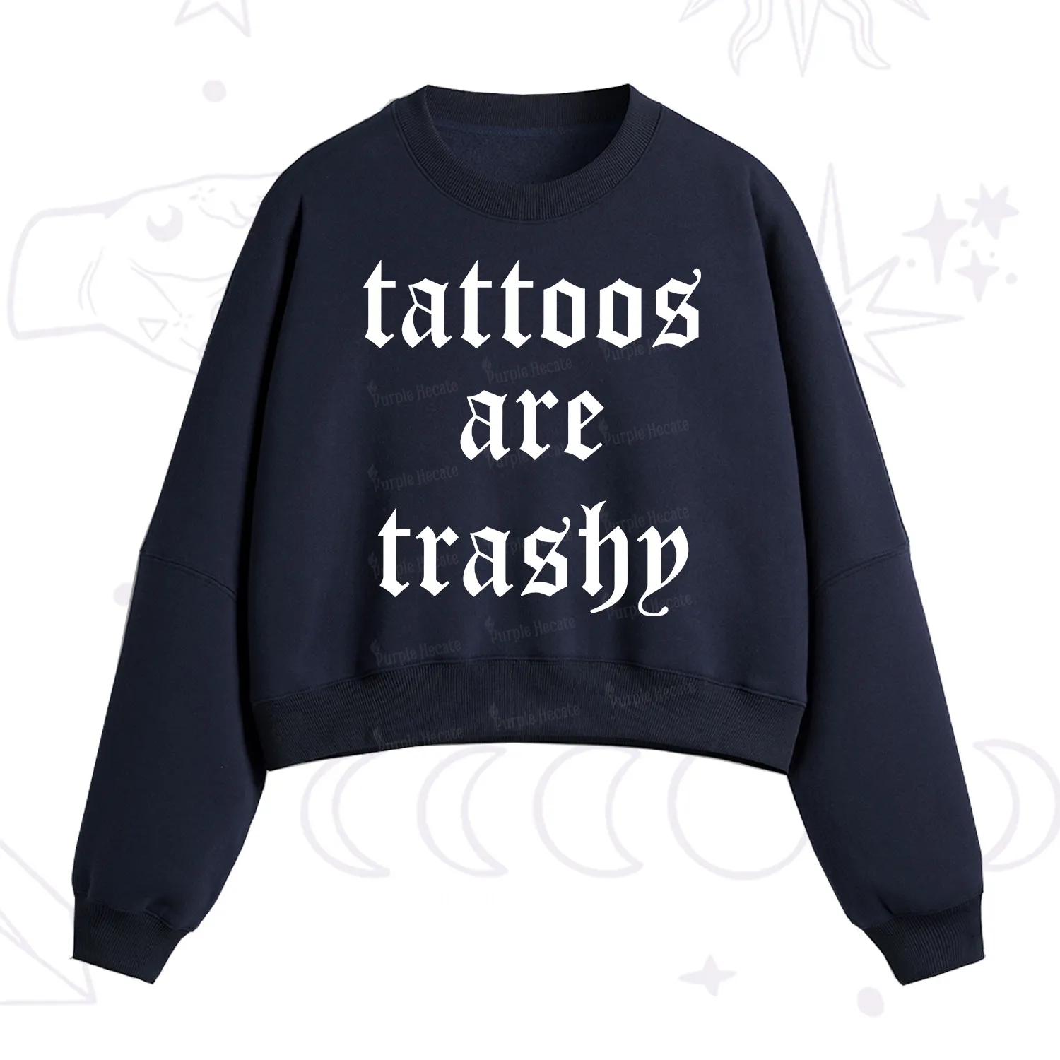 [Copy]Purplehecate Compost Your Enemies Fleece Cropped Sweatshirt