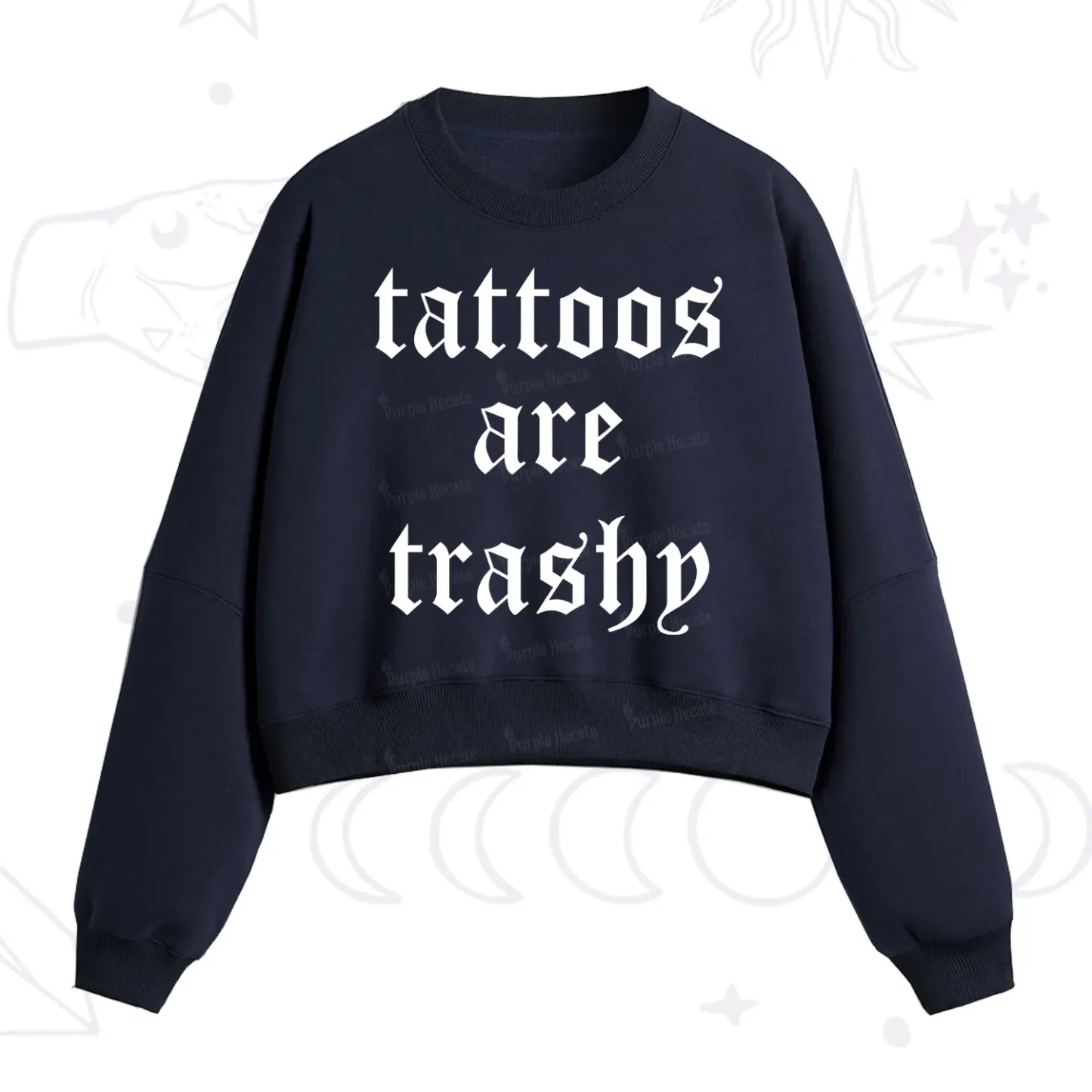 [Copy]Purplehecate Compost Your Enemies Fleece Cropped Sweatshirt