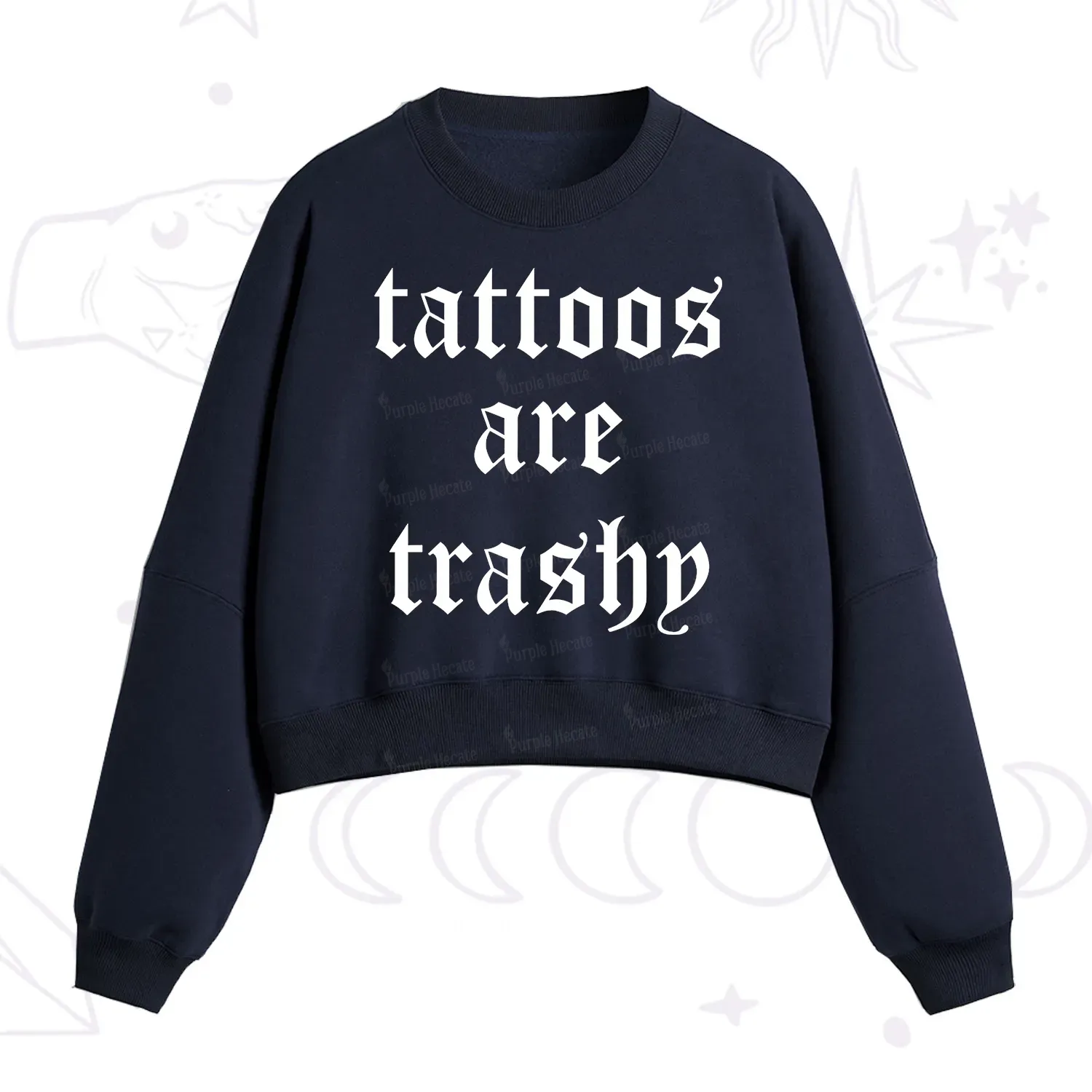 [Copy]Purplehecate Compost Your Enemies Fleece Cropped Sweatshirt