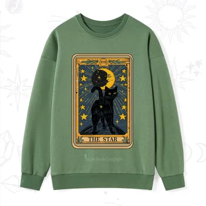Purplehecate The Star Tarot Cat Sweatshirt