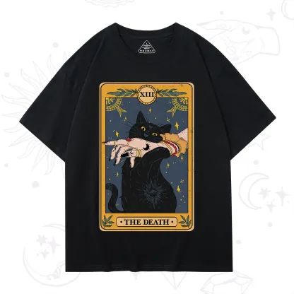 Purplehecate The Death Card Tarot Cat T-Shirt