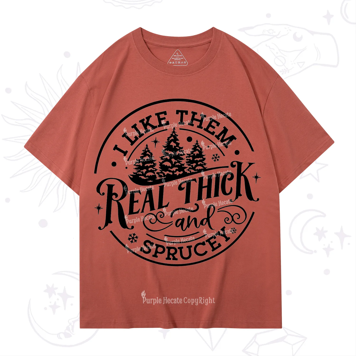 Purplehecate I Like Them Real Thick And Sprucy Christmas T-Shirt