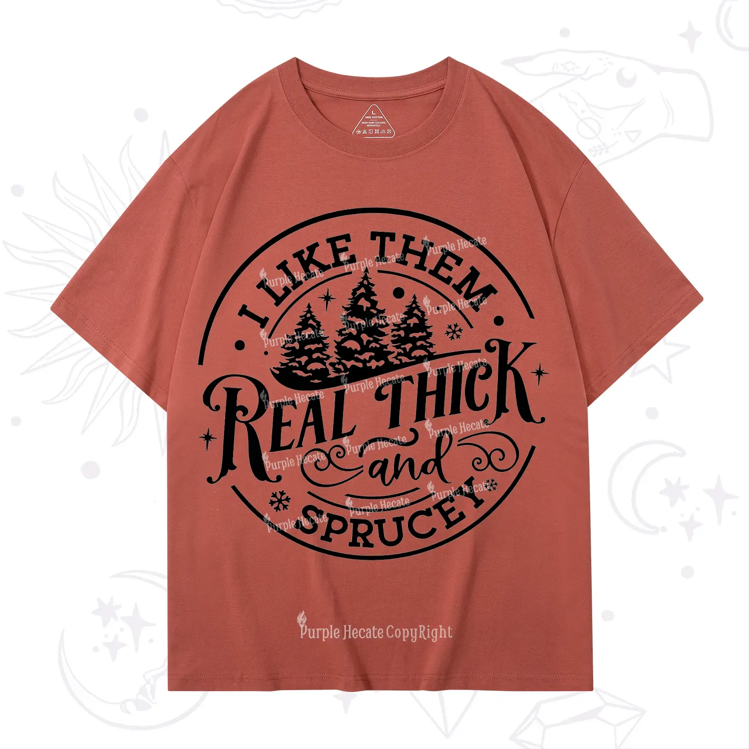 Purplehecate I Like Them Real Thick And Sprucy Christmas T-Shirt