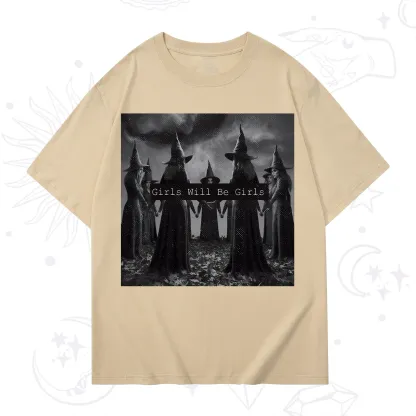 Purplehecate Vintage Girls Will Be Girls Witch T-Shirt