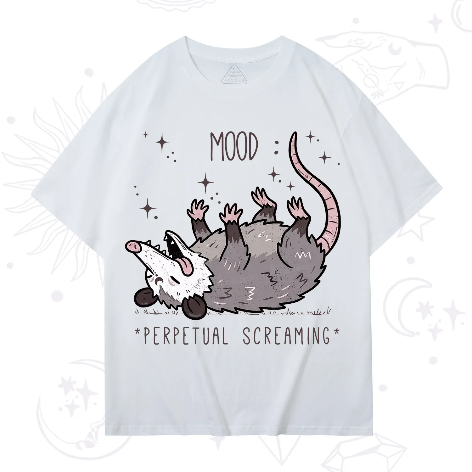 Purplehecate Mood Perpetual Screaming Opossum T-Shirt