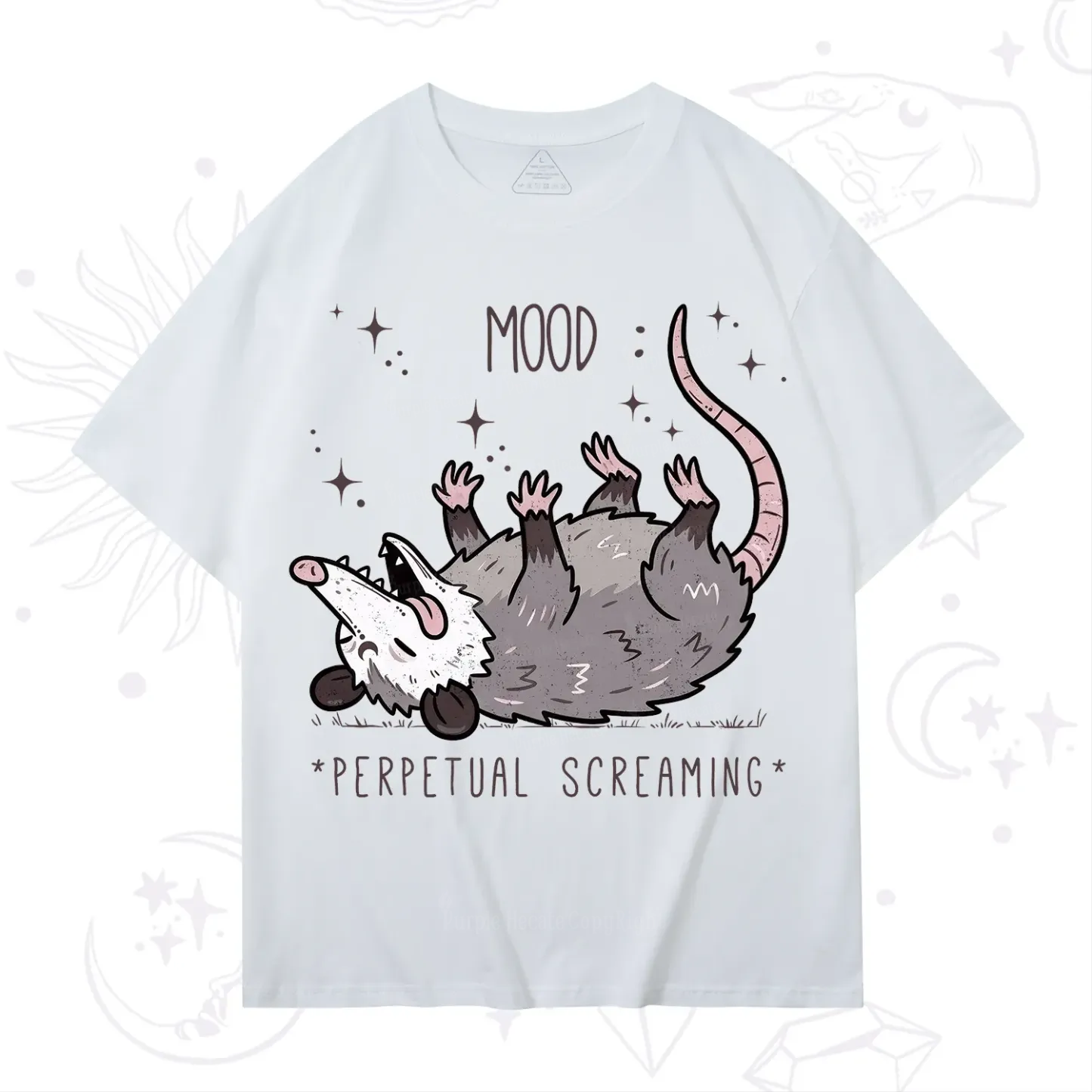Purplehecate Mood Perpetual Screaming Opossum T-Shirt