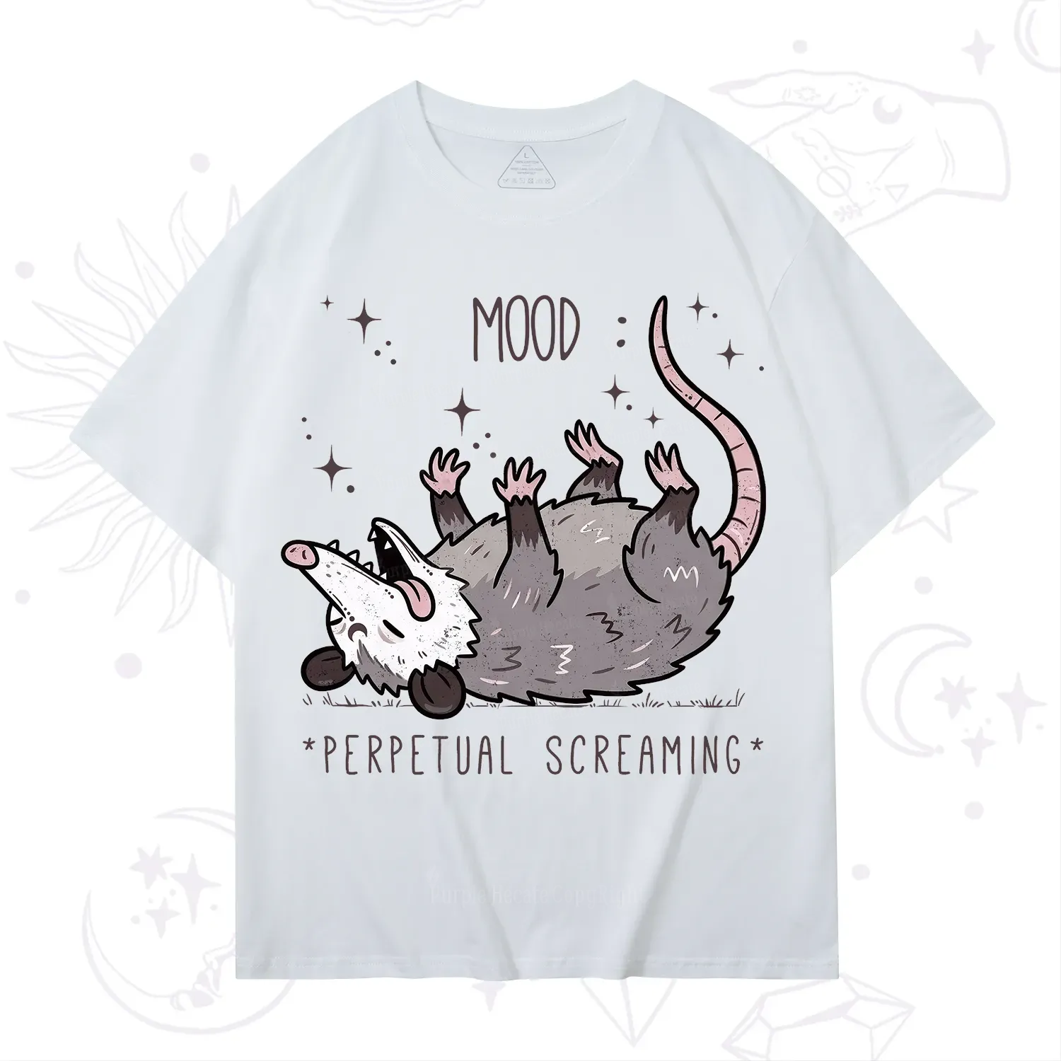 Purplehecate Mood Perpetual Screaming Opossum T-Shirt
