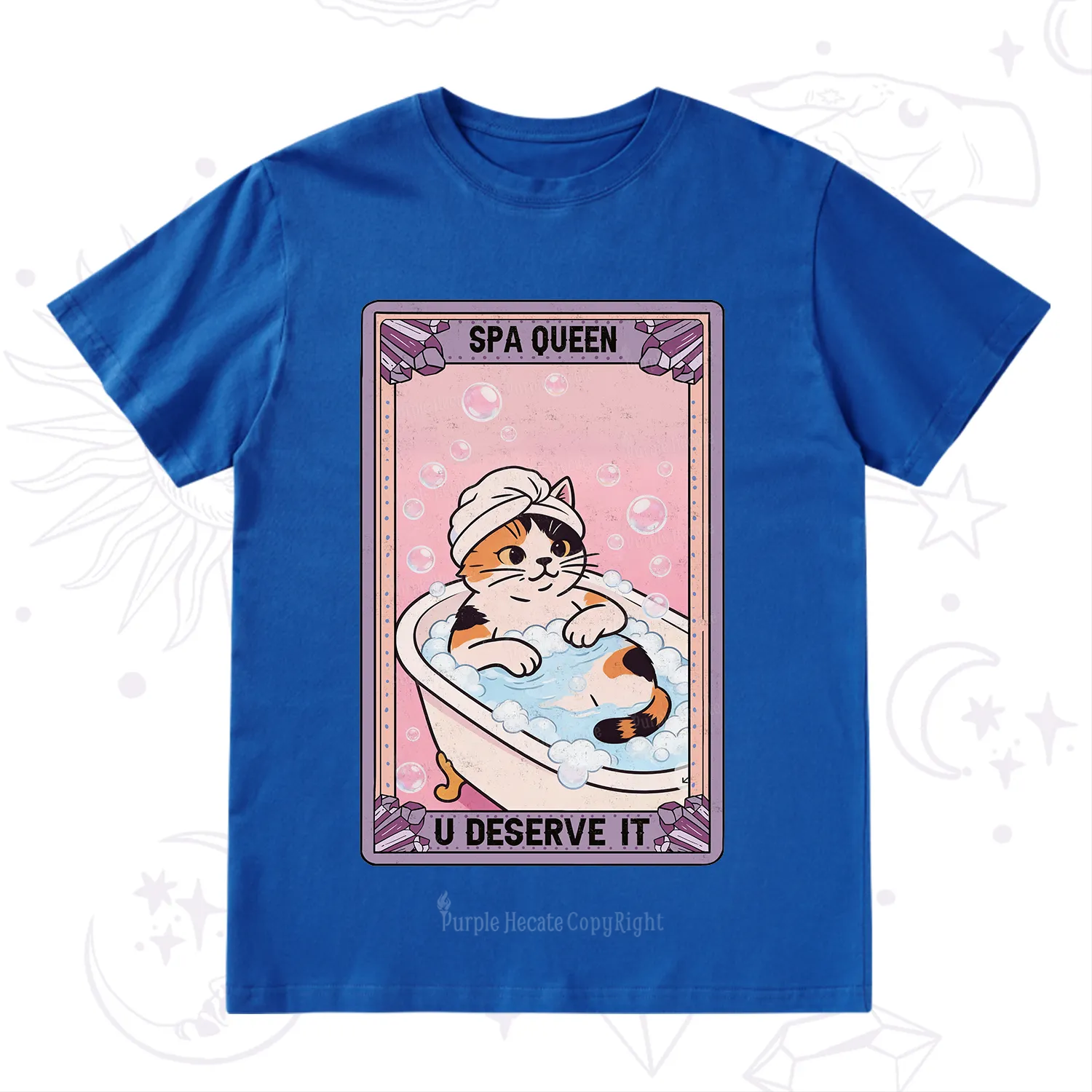 Purplehecate The Spa Queen Cat Tarot T-Shirt