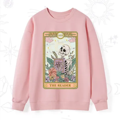 Purplehecate The Reader Occult Tarot Skeleton Sweatshirt