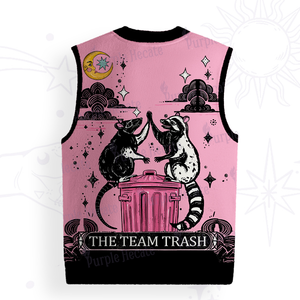 Purplehecate The Team Trash Opossum Tarot Ugly Christmas Vest