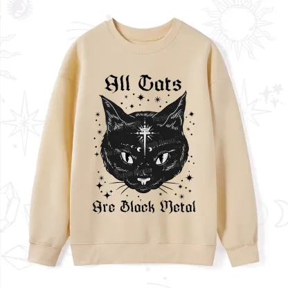 Purplehecate All Cats Are Black Metal Sweatshirt
