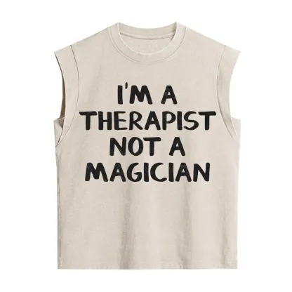 Purplehecate I'm a Therapist Not a Magician Vintage Washed Tank