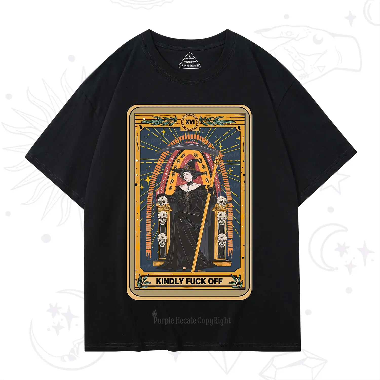 Purplehecate The Kindly Fuck Off Tarot T-Shirt