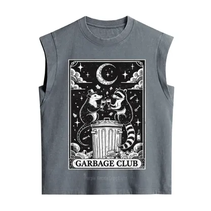 Purplehecate The Garbage Club Tarot Raccoon Party Vintage Washed Tank