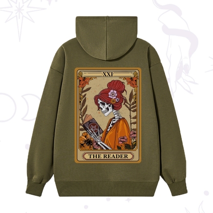 Purplehecate The Reader Tarot Card Skeleton Hoodie
