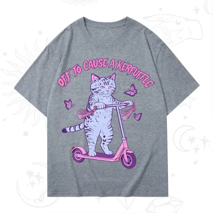 Purplehecate Off To Cause A Kerfuffle Cat T-Shirt