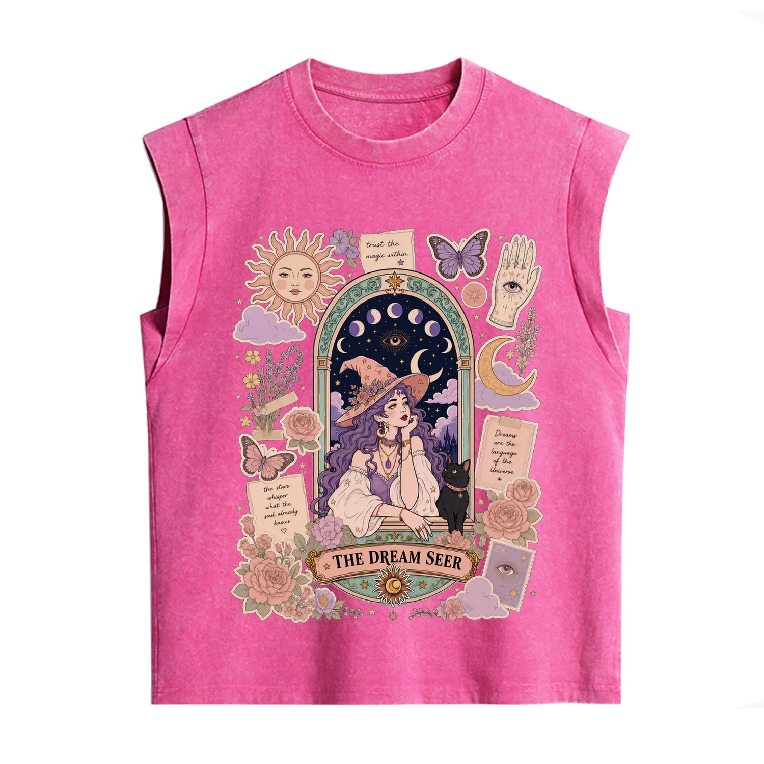 Purplehecate The Dream Seer Witch Vintage Washed Tank