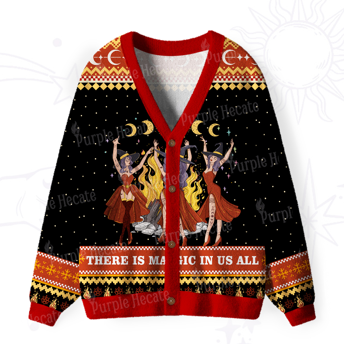Purplehecate There Is Magic In Us All Ugly Cardigan Sweaters