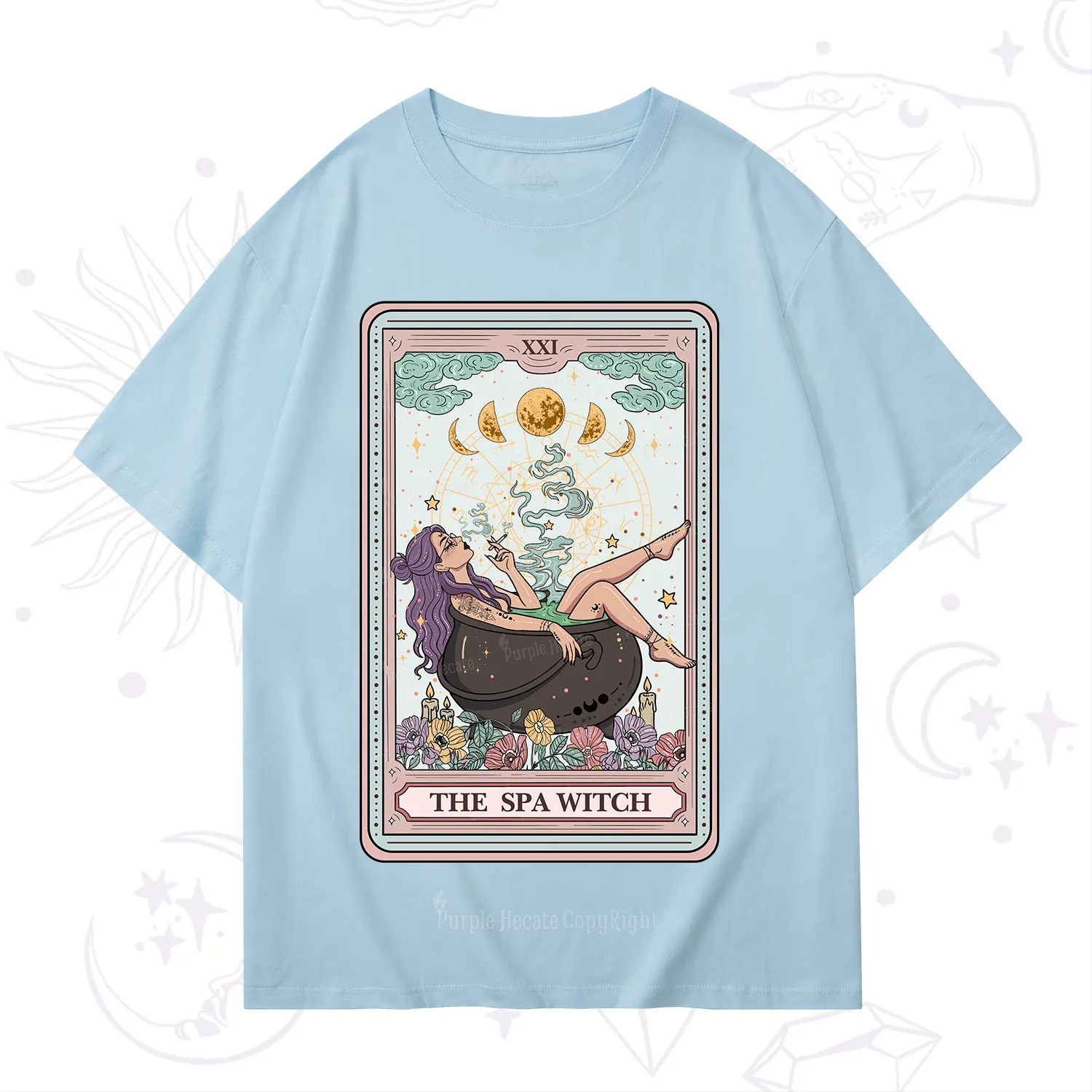 Purplehecate The Spa Witch Tarot Card T-Shirt
