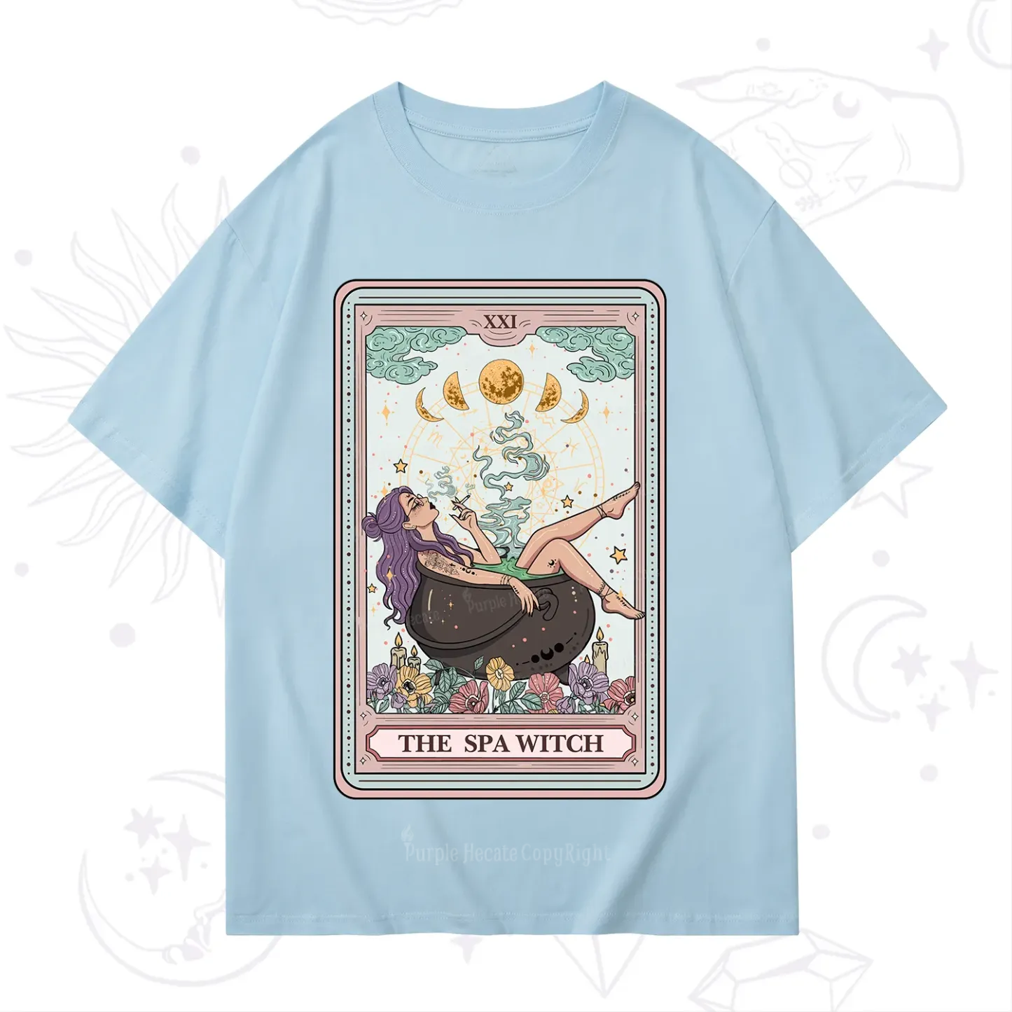 Purplehecate The Spa Witch Tarot Card T-Shirt