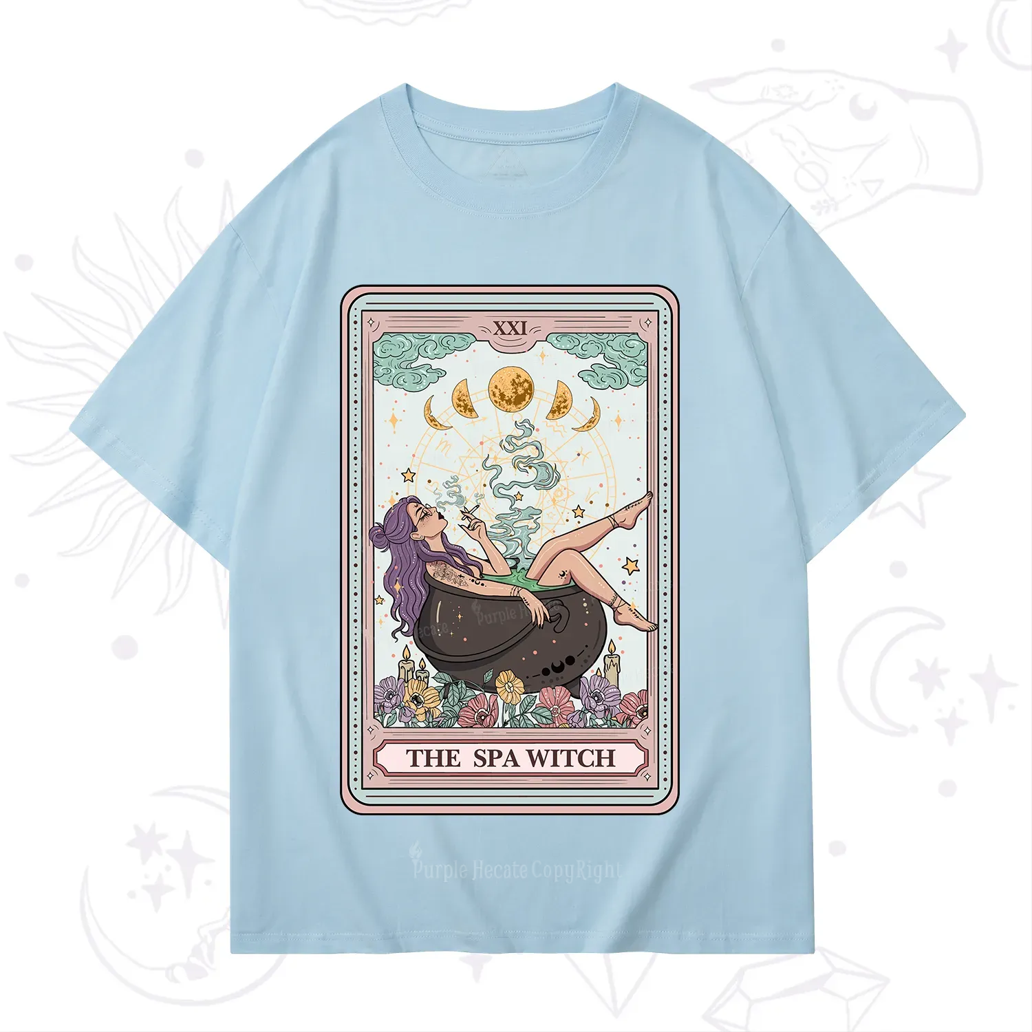 Purplehecate The Spa Witch Tarot Card T-Shirt