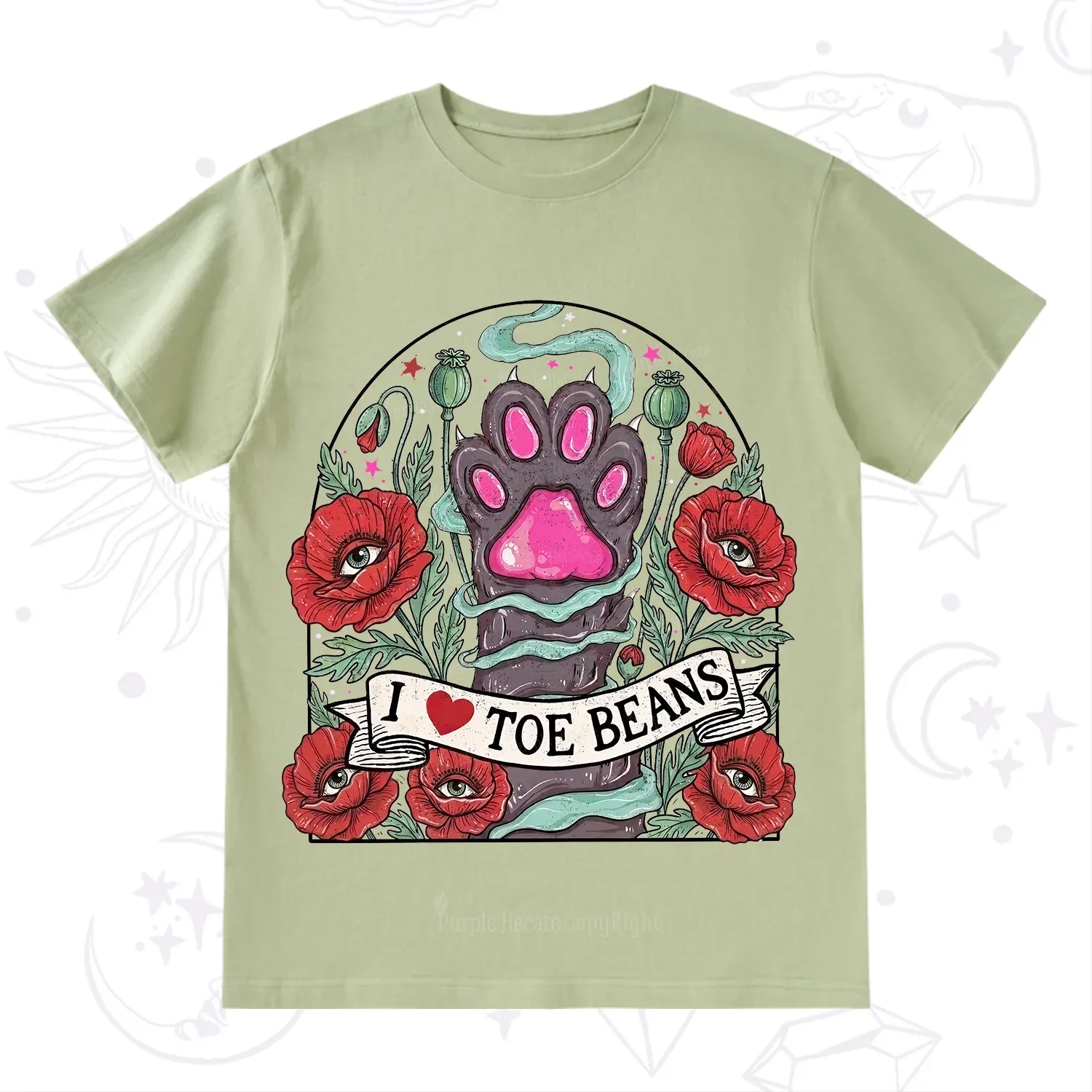 Purplehecate Toe Beans Lover Paw T-Shirt