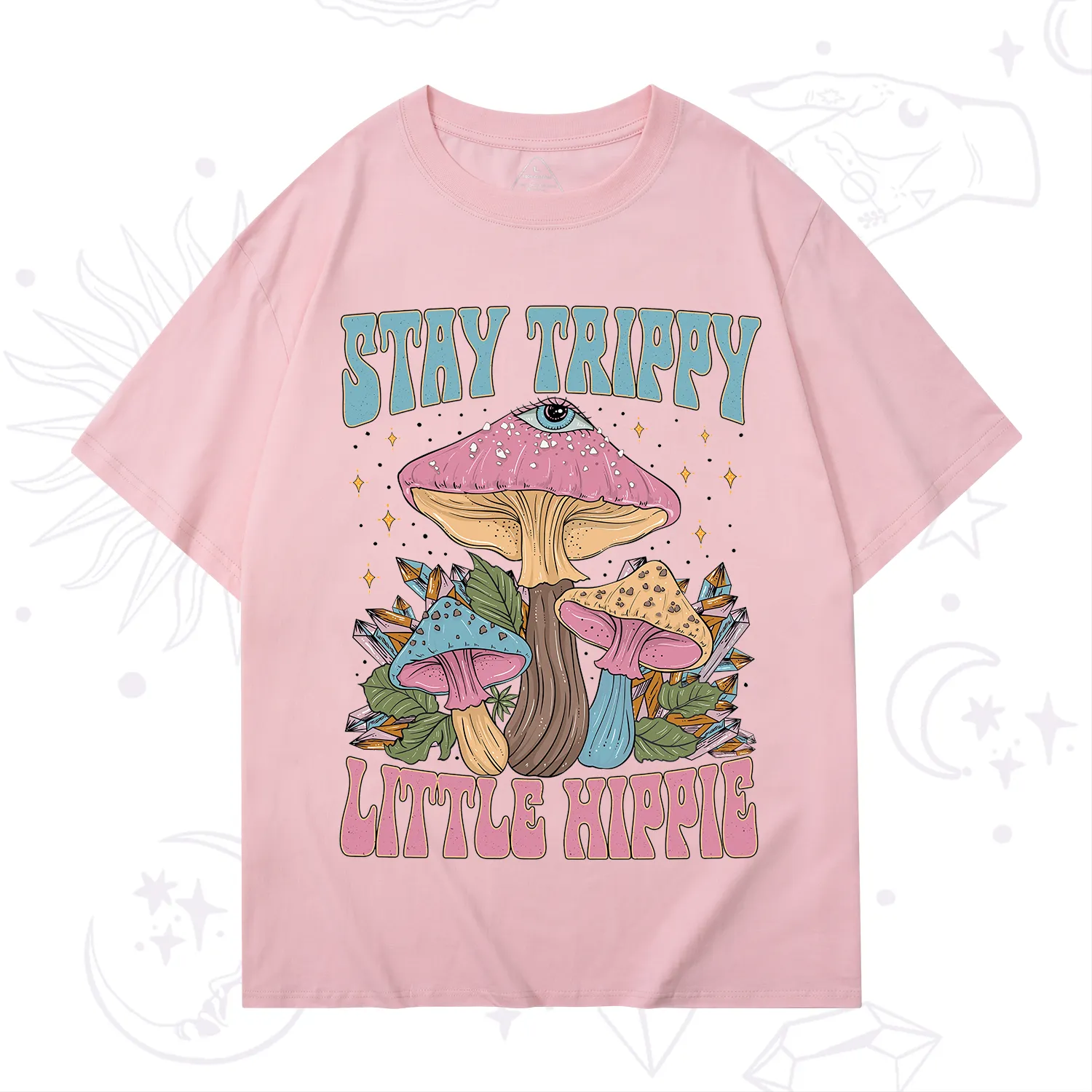 Purplehecate Stay Trippy Little Hippie Mushroom T-Shirt