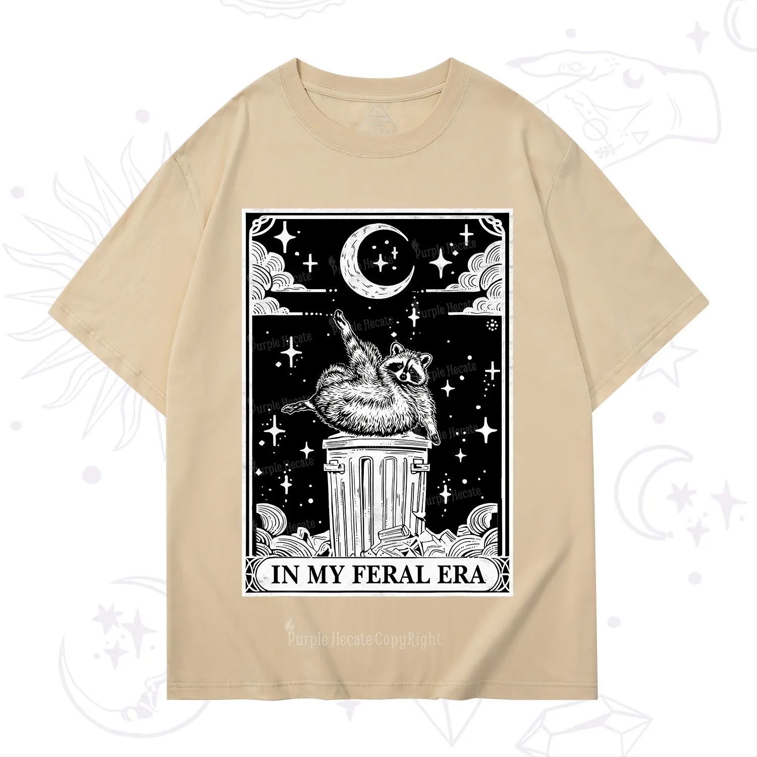 Purplehecate In My Feral Era Raccoon Tarot T-Shirt