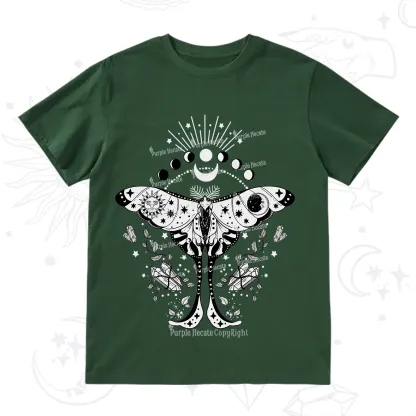 Purplehecate Moonlit Celestial Moth T-Shirt