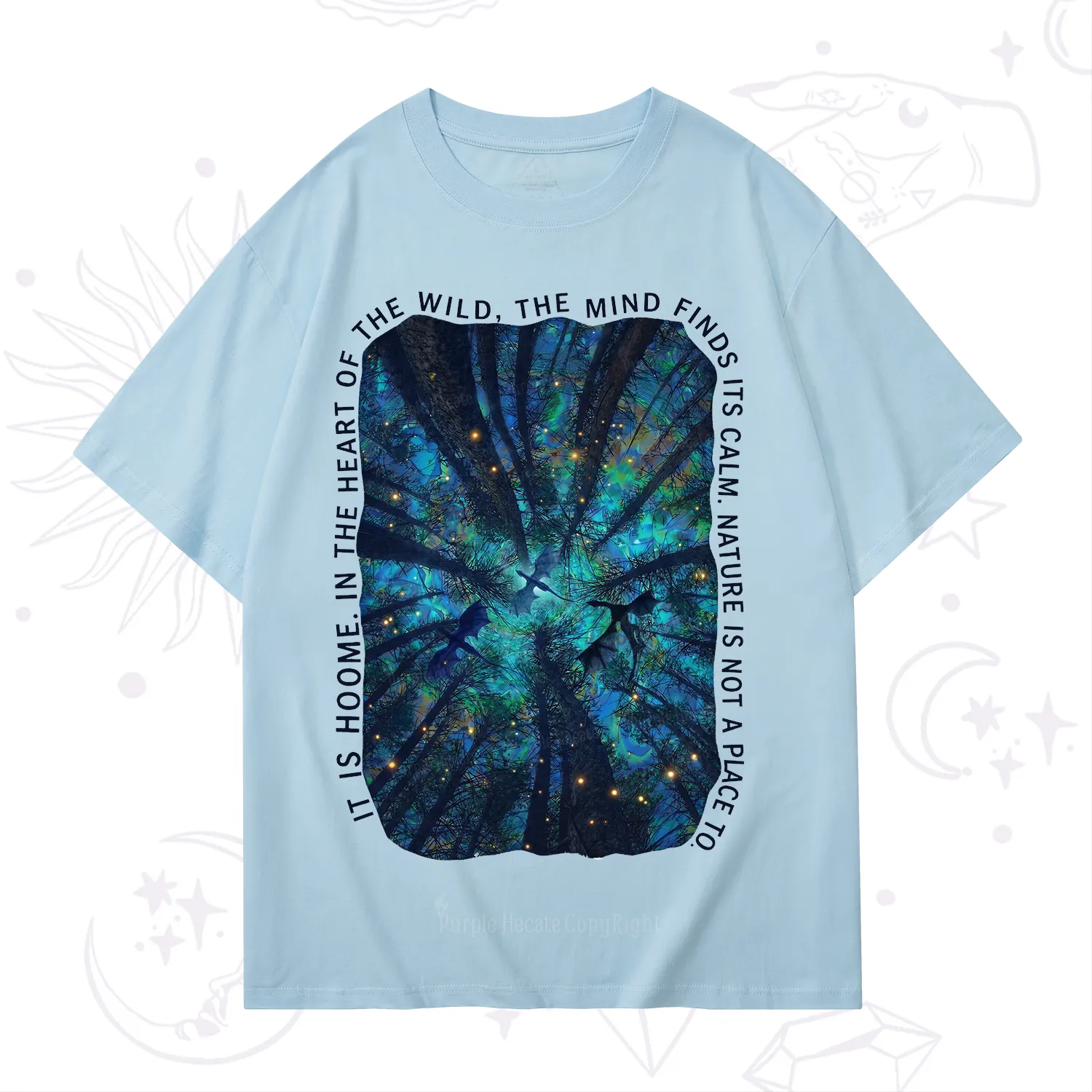 Purplehecate Forest Mindscape Night Sky T-Shirt