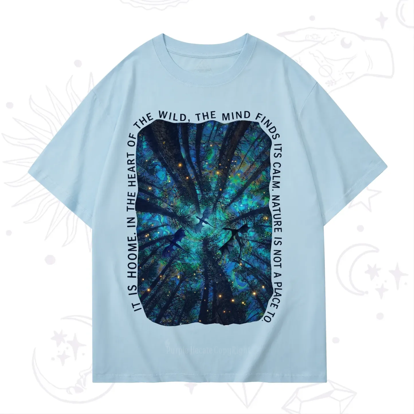 Purplehecate Forest Mindscape Night Sky T-Shirt