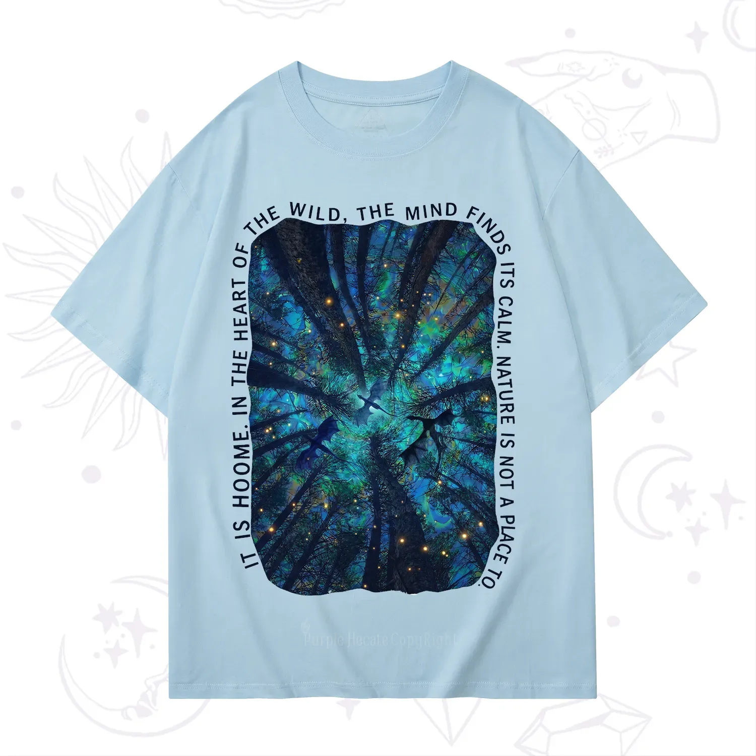 Purplehecate Forest Mindscape Night Sky T-Shirt