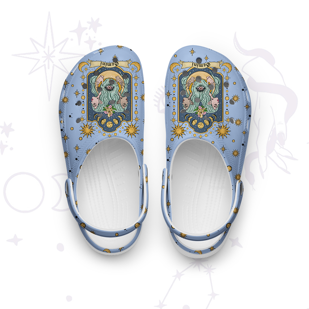 Purplehecate Gemini Zodiac Rubber Clogs