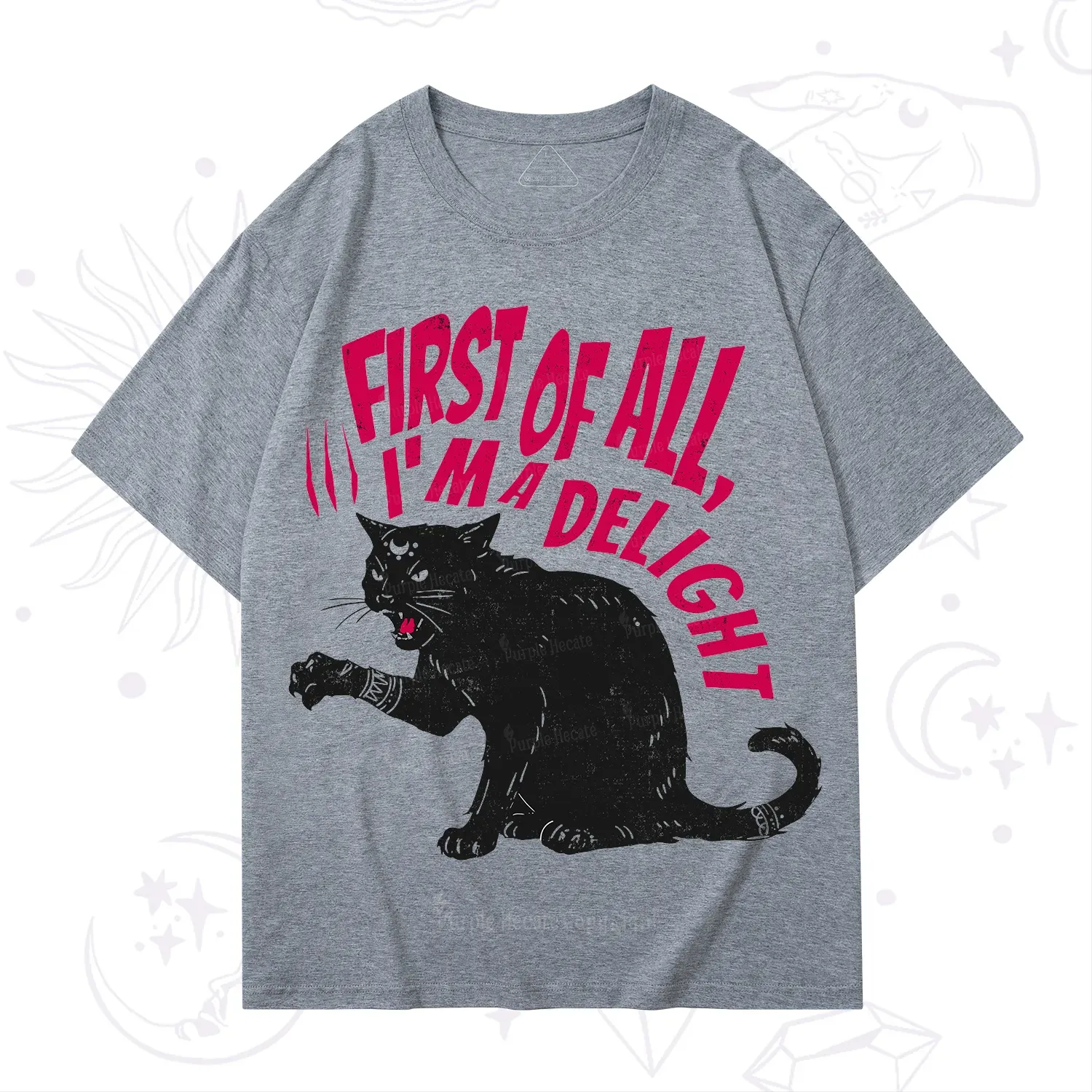 Purplehecate First Of All I'm A Delight Cat T-Shirt