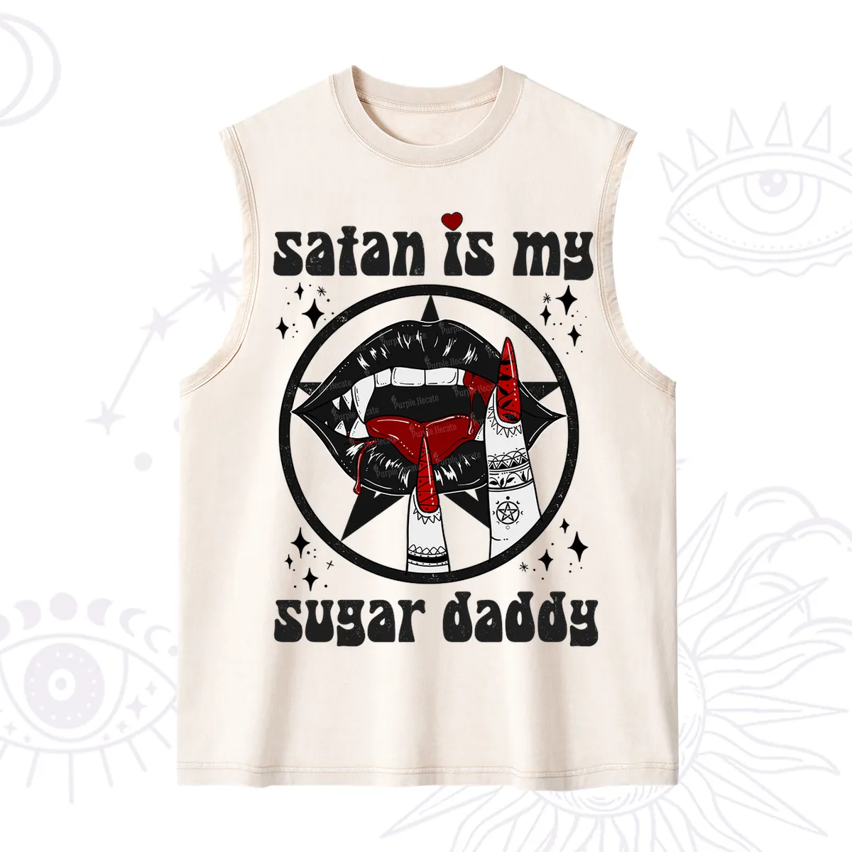 Purplehecate Satan Is My Sugar Daddy Washed Tank