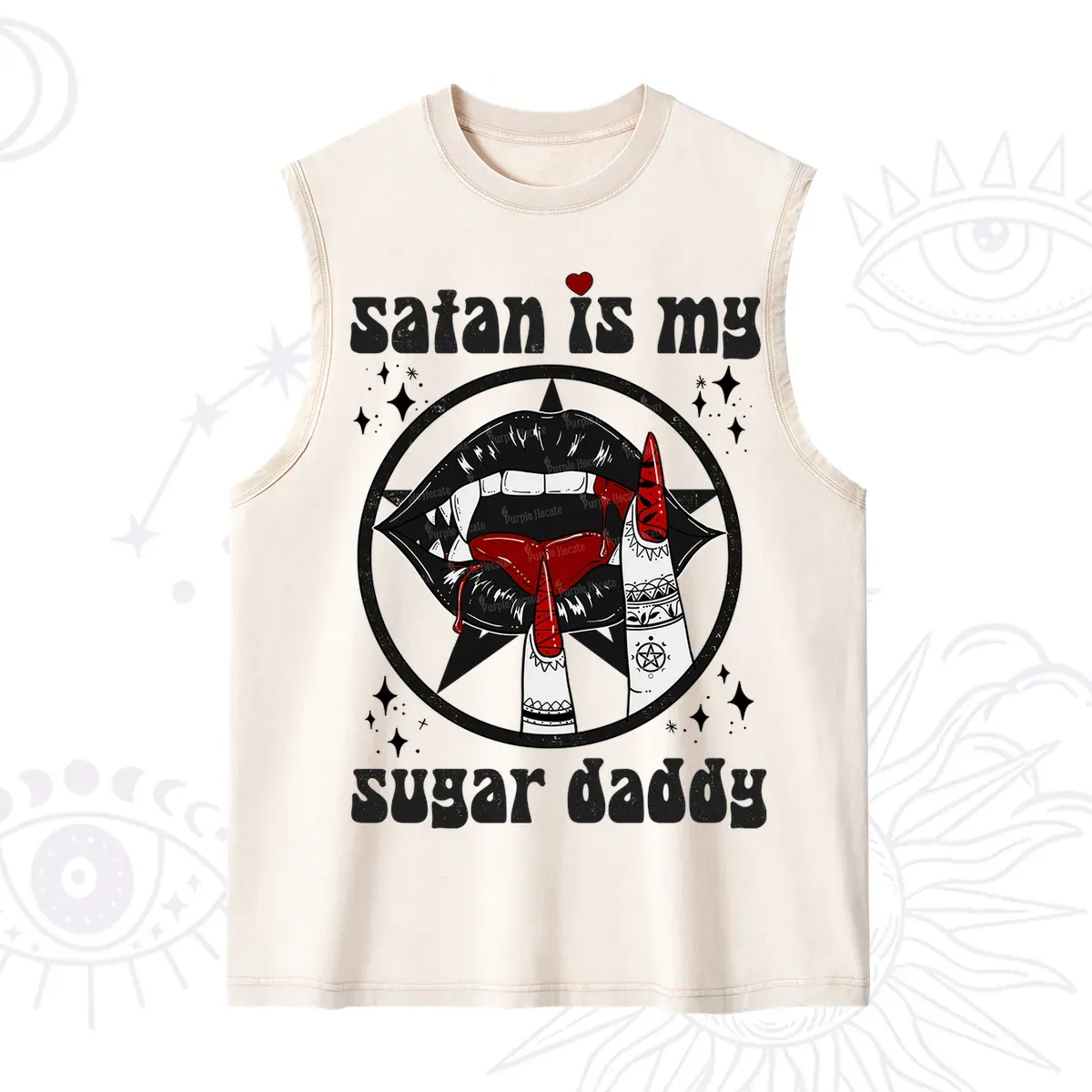 Purplehecate Satan Is My Sugar Daddy Washed Tank