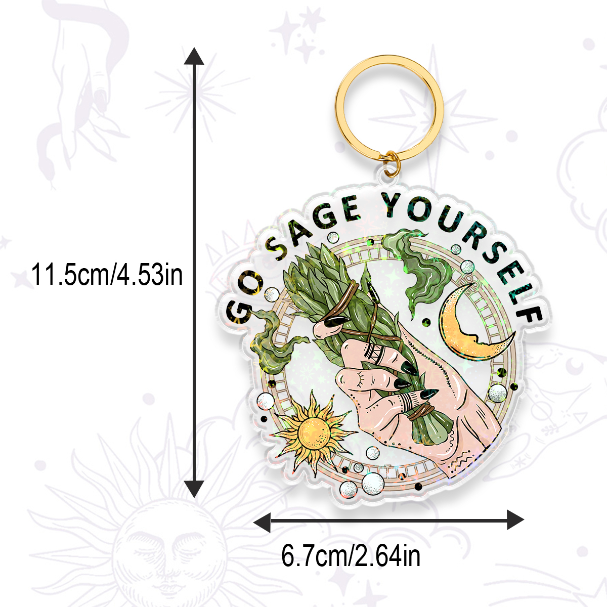 Purplehecate Go Sage Yourself Keychain