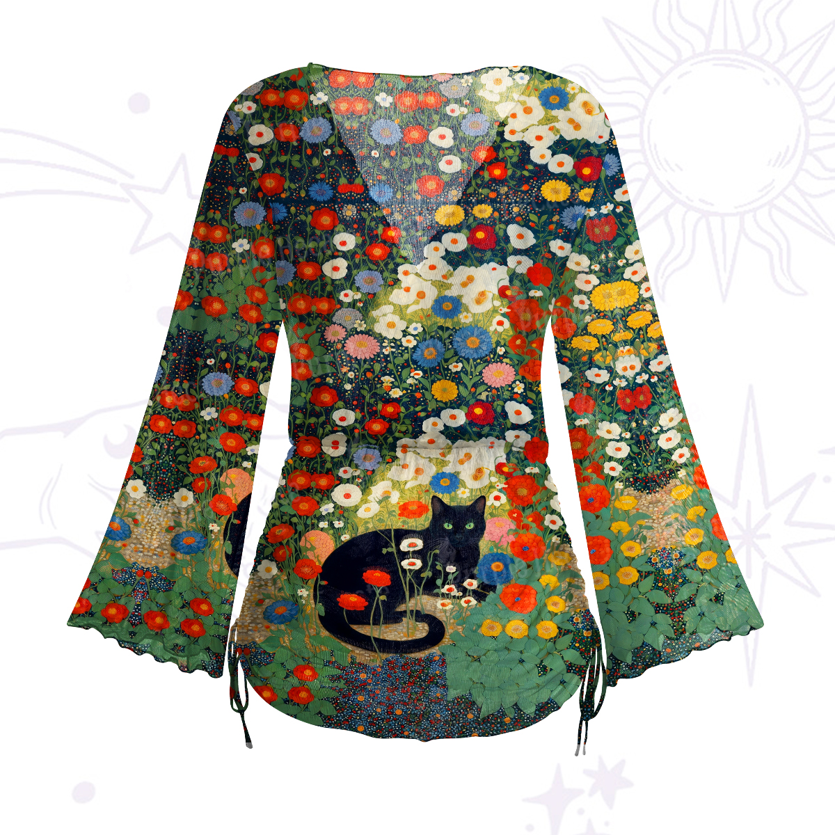 Purplehecate Vintage The Cat in Bloom Mesh Cover Up Dress