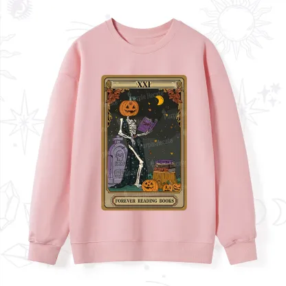 Purplehecate The Forever Reading Books Tarot Halloween Sweatshirt
