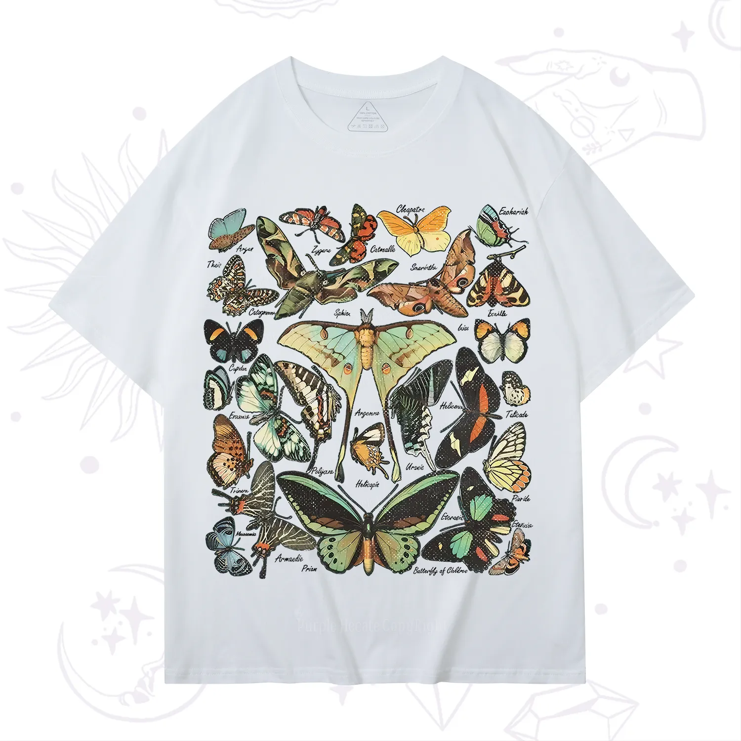 Purplehecate Vintage Butterfly & Moth T-Shirt
